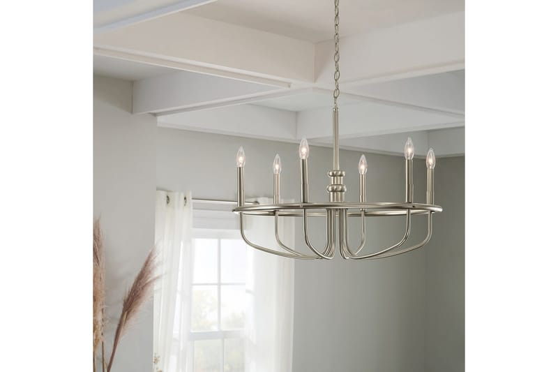 Lysekrone Kichler Capitol Hill 730x559 mm, Børstet nikkel - 730x559 mm, Børstet nikkel - Belysning - Innendørsbelysning & Lamper - Taklampe - Krystallkrone & takkrone