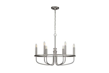 Lysekrone Kichler Capitol Hill 730x559 mm, Børstet nikkel - 730x559 mm, Børstet nikkel - Belysning - Innendørsbelysning & Lamper - Taklampe - Krystallkrone & takkrone