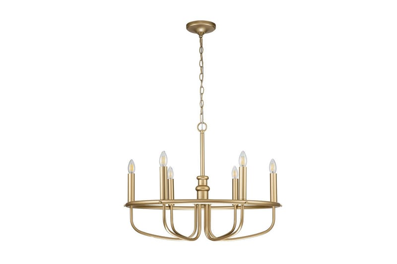 Lysekrone Kichler Capitol Hill 730x559 mm, Malt Naturlig Messing - 730x559 mm, Malt Naturlig Messing - Belysning - Innendørsbelysning & Lamper - Taklampe - Krystallkrone & takkrone