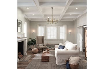 Lysekrone Kichler Capitol Hill 730x559 mm, Malt Naturlig Messing - 730x559 mm, Malt Naturlig Messing - Belysning - Innendørsbelysning & Lamper - Taklampe - Krystallkrone & takkrone