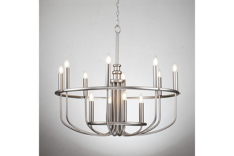 Lysekrone Kichler Capitol Hill 882x779 mm, Børstet nikkel - 882x779 mm, Børstet nikkel - Belysning - Innendørsbelysning & Lamper - Taklampe - Krystallkrone & takkrone
