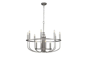 Lysekrone Kichler Capitol Hill 882x779 mm, Børstet nikkel - 882x779 mm, Børstet nikkel - Belysning - Innendørsbelysning & Lamper - Taklampe - Krystallkrone & takkrone
