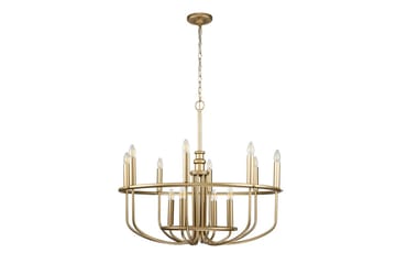 Lysekrone Kichler Capitol Hill 882x779 mm, Malt Naturlig Messing - 882x779 mm, Malt Naturlig Messing - Belysning - Innendørsbelysning & Lamper - Taklampe - Krystallkrone & takkrone
