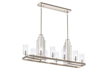 Lysekrone Kichler Kimrose 1137x449x325 mm, Polert nikkel - 1137x449x325 mm, Polert nikkel - Belysning - Innendørsbelysning & Lamper - Taklampe - Krystallkrone & takkrone