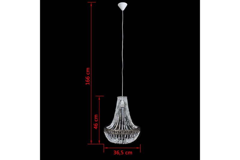 Lysekrone krystallanheng 36,5 x 46 cm - Gjennomsiktig - Krystallkrone & takkrone - Lamper gang - Taklampe