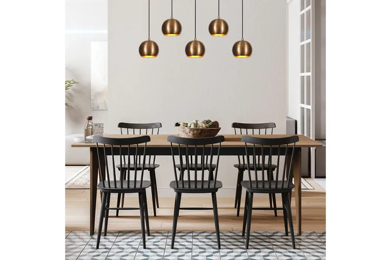 Lysekrone Rantesh Fem Vintage - Gull - Belysning - Innendørsbelysning & Lamper - Taklampe - Kjøkkenlampe & taklampe kjøkken