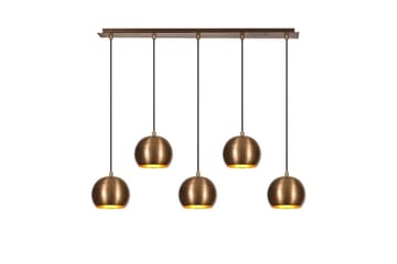 Lysekrone Rantesh Fem Vintage - Gull - Belysning - Innendørsbelysning & Lamper - Taklampe - Kjøkkenlampe & taklampe kjøkken