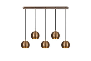 Lysekrone Rantesh Fem Vintage - Gull - Belysning - Innendørsbelysning & Lamper - Taklampe - Kjøkkenlampe & taklampe kjøkken