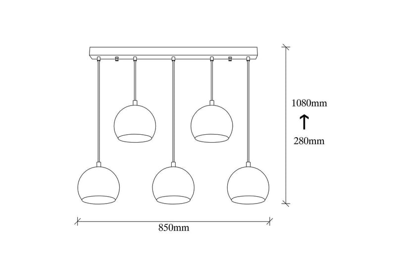 Lysekrone Rantesh Fem Vintage - Gull - Belysning - Innendørsbelysning & Lamper - Taklampe - Kjøkkenlampe & taklampe kjøkken