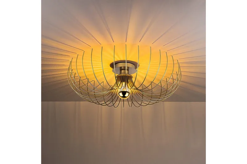 Lysekrone Sadorte gull - 56 x 56 x 16 cm - Belysning - Innendørsbelysning & Lamper - Taklampe - Takplafond