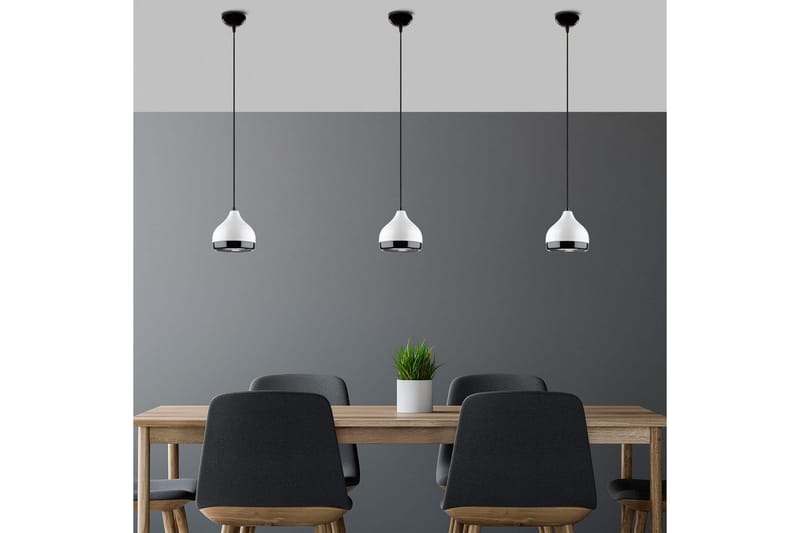 Lysekrone Sood Enkelt Hvit / Sølv - Hvit / Sølv - Belysning - Innendørsbelysning & Lamper - Taklampe - Kjøkkenlampe & taklampe kjøkken