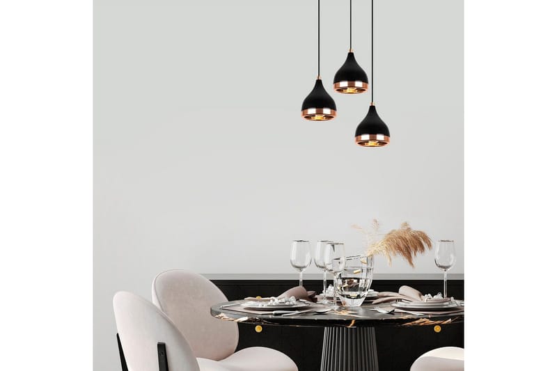 Lysekrone Soodne Svart / Kobber - Kobber/Svart - Belysning - Innendørsbelysning & Lamper - Taklampe - Kjøkkenlampe & taklampe kjøkken