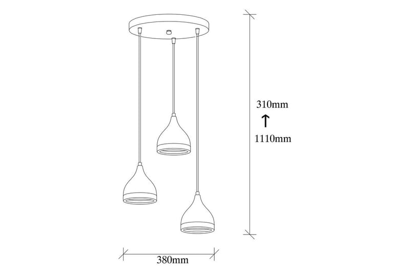 Lysekrone Soodne Svart / Kobber - Kobber/Svart - Belysning - Innendørsbelysning & Lamper - Taklampe - Kjøkkenlampe & taklampe kjøkken