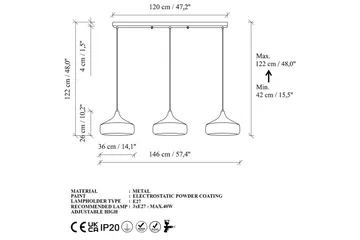 Lysekrone Soodne Svart / Kobber - Svart - Belysning - Innendørsbelysning & Lamper - Taklampe - Kjøkkenlampe & taklampe kjøkken