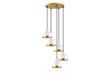 Lysekrone Soodni Fem Sirkel Hvit - Hvit - Belysning - Innendørsbelysning & Lamper - Taklampe - Kjøkkenlampe & taklampe kjøkken