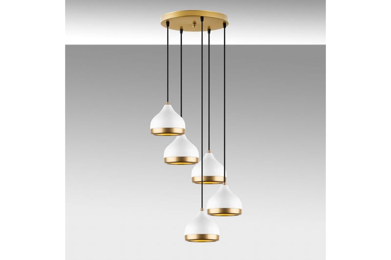 Lysekrone Soodni Fem Sirkel Hvit - Hvit - Belysning - Innendørsbelysning & Lamper - Taklampe - Kjøkkenlampe & taklampe kjøkken