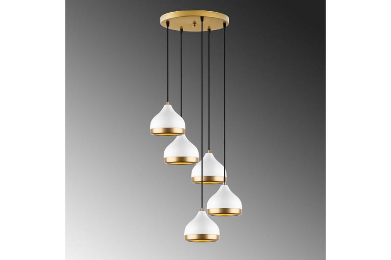 Lysekrone Soodni Fem Sirkel Hvit - Hvit - Belysning - Innendørsbelysning & Lamper - Taklampe - Kjøkkenlampe & taklampe kjøkken