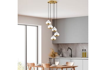 Lysekrone Soodni Fem Sirkel Hvit - Hvit - Belysning - Innendørsbelysning & Lamper - Taklampe - Kjøkkenlampe & taklampe kjøkken