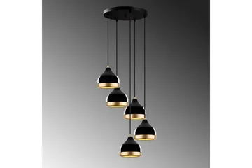 Lysekrone Soodni Fem Sirkel Svart - Svart - Belysning - Innendørsbelysning & Lamper - Taklampe - Kjøkkenlampe & taklampe kjøkken