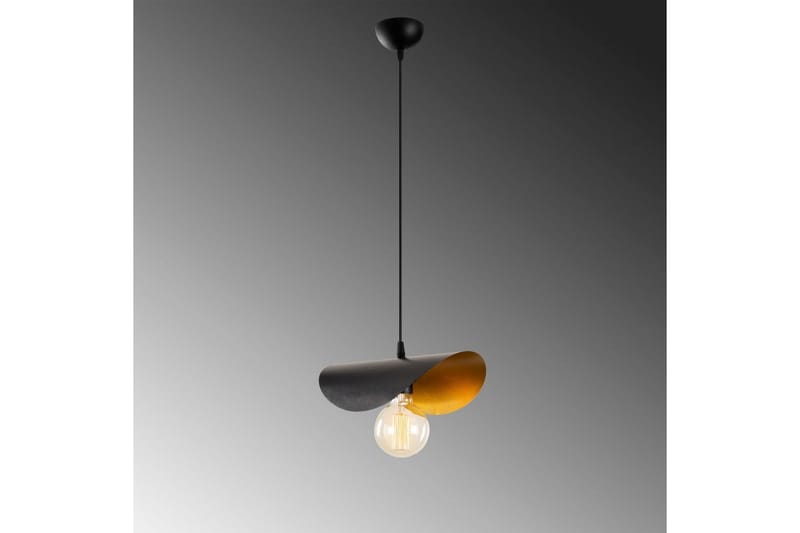 Lysekrone Sugana Kurvet Svart / Gull - Svart / Gull - Belysning - Innendørsbelysning & Lamper - Taklampe - Kjøkkenlampe & taklampe kjøkken