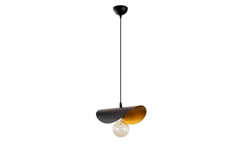 Lysekrone Sugana Kurvet Svart / Gull - Svart / Gull - Belysning - Innendørsbelysning & Lamper - Taklampe - Kjøkkenlampe & taklampe kjøkken