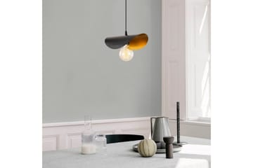 Lysekrone Sugana Kurvet Svart / Gull - Svart / Gull - Belysning - Innendørsbelysning & Lamper - Taklampe - Kjøkkenlampe & taklampe kjøkken