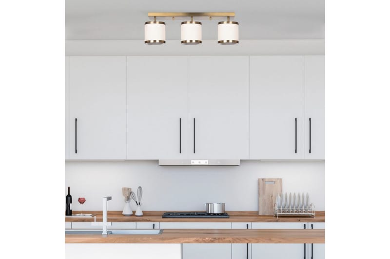 Lysekrone Talra Three Vintage - Gull - Belysning - Innendørsbelysning & Lamper - Taklampe - Takplafond