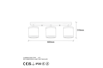 Lysekrone Talra Three Vintage - Gull - Belysning - Innendørsbelysning & Lamper - Taklampe - Takplafond