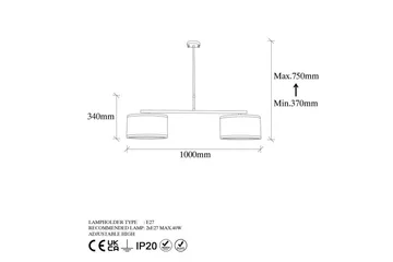 Lysekrone Talra Two Vintage - Gull - Belysning - Innendørsbelysning & Lamper - Taklampe - Kjøkkenlampe & taklampe kjøkken