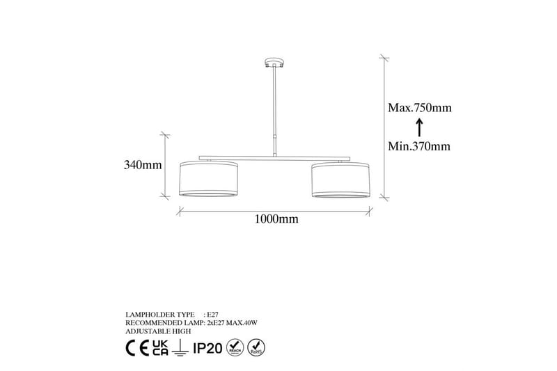 Lysekrone Talra Two Vintage - Gull - Belysning - Innendørsbelysning & Lamper - Taklampe - Kjøkkenlampe & taklampe kjøkken
