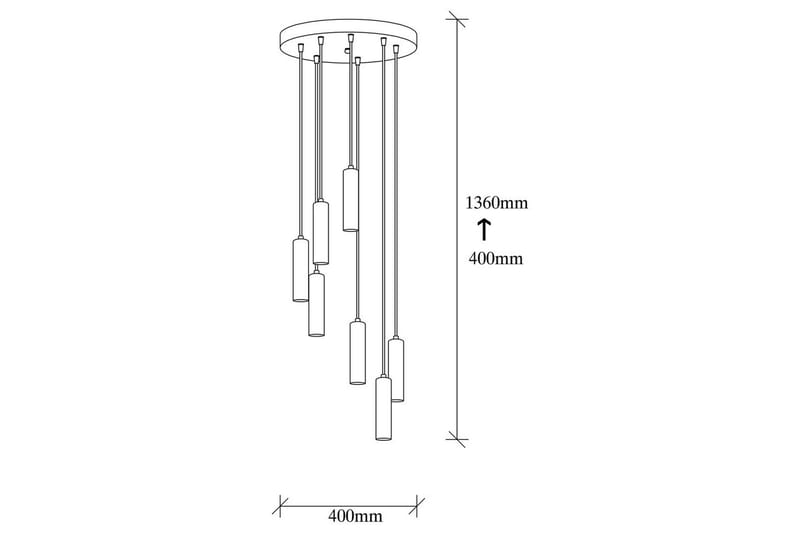 Lysekrone Tembra Seven Vintage - Gull - Belysning - Innendørsbelysning & Lamper - Taklampe - Kjøkkenlampe & taklampe kjøkken