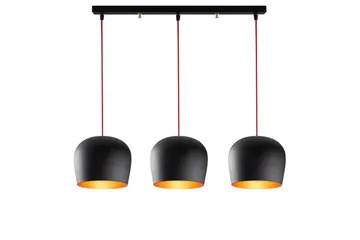 Lysekrone Zana Svart / Rød Horisontal Tre - Red/Svart - Belysning - Innendørsbelysning & Lamper - Taklampe - Kjøkkenlampe & taklampe kjøkken