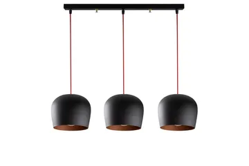 Lysekrone Zana Svart / Rød Horisontal Tre - Red/Svart - Belysning - Innendørsbelysning & Lamper - Taklampe - Kjøkkenlampe & taklampe kjøkken