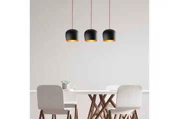 Lysekrone Zana Svart / Rød Horisontal Tre - Red/Svart - Belysning - Innendørsbelysning & Lamper - Taklampe - Kjøkkenlampe & taklampe kjøkken