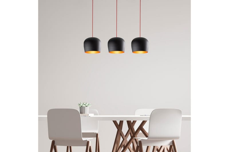 Lysekrone Zana Svart / Rød Horisontal Tre - Red/Svart - Belysning - Innendørsbelysning & Lamper - Taklampe - Kjøkkenlampe & taklampe kjøkken