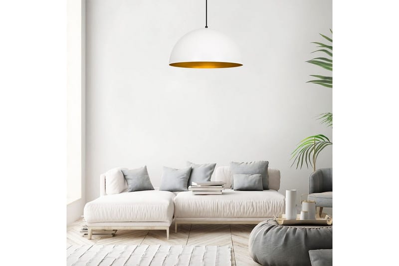 Lysekrone Zephyra Hvit / Gull - Diameter: 50 cm - Belysning - Innendørsbelysning & Lamper - Taklampe - Kjøkkenlampe & taklampe kjøkken