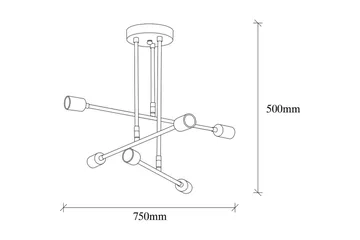 Lysekrone Pareek Svart - Svart - Belysning - Innendørsbelysning & Lamper - Taklampe - Takplafond