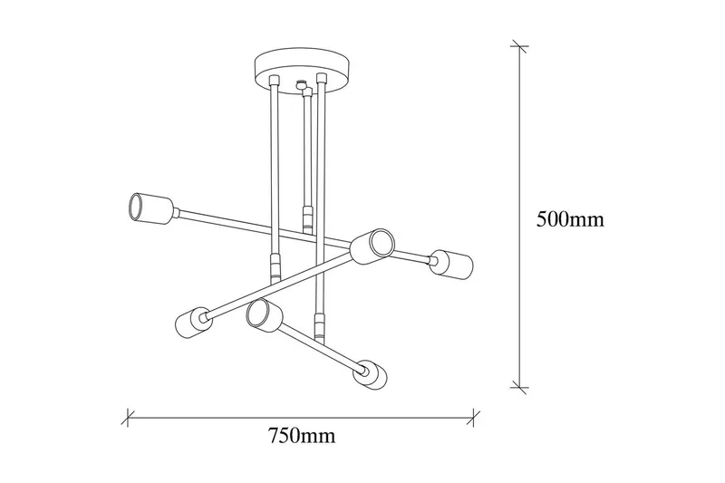 Lysekrone Pareek Svart - Svart - Belysning - Innendørsbelysning & Lamper - Taklampe - Takplafond