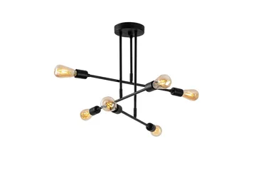 Lysekrone Pareek Svart - Svart - Belysning - Innendørsbelysning & Lamper - Taklampe - Takplafond