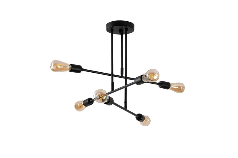 Lysekrone Pareek Svart - Svart - Belysning - Innendørsbelysning & Lamper - Taklampe - Takplafond