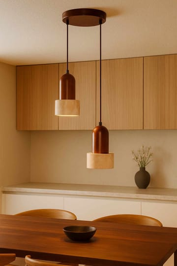 Norric pendellampe - Beige Valnøtt - Belysning - Innendørsbelysning & Lamper - Taklampe - Krystallkrone & takkrone