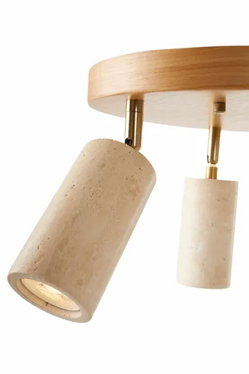 Nurtane taklampe - Beige og Eik - Belysning - Innendørsbelysning & Lamper - Taklampe - Krystallkrone & takkrone
