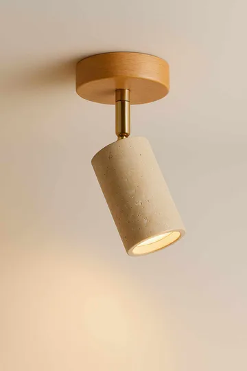Nurtane taklampe - Beige og Eik - Belysning - Innendørsbelysning & Lamper - Taklampe - Krystallkrone & takkrone
