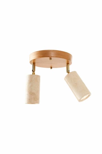 Nurtane taklampe - Beige og Eik - Belysning - Innendørsbelysning & Lamper - Taklampe - Krystallkrone & takkrone