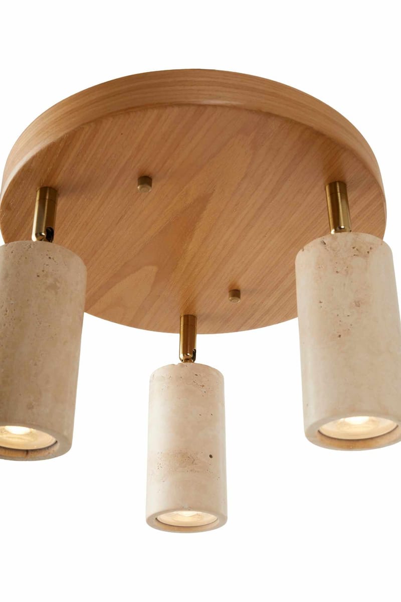 Nurtane taklampe - Beige og Eik - Belysning - Innendørsbelysning & Lamper - Taklampe - Krystallkrone & takkrone