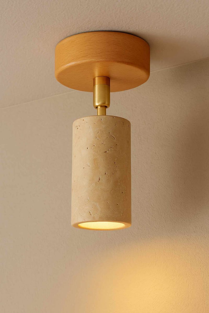 Nurtane taklampe - Beige og Eik - Belysning - Innendørsbelysning & Lamper - Taklampe - Krystallkrone & takkrone