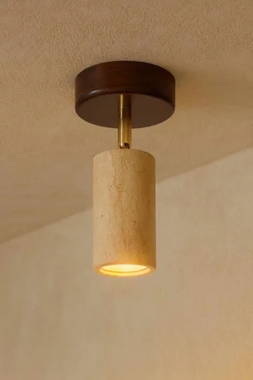 Nurtane taklampe - Beige og Valnøtt - Belysning - Innendørsbelysning & Lamper - Taklampe - Krystallkrone & takkrone