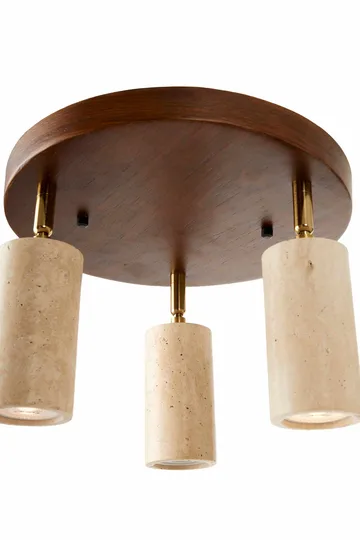 Nurtane taklampe - Beige og Valnøtt - Belysning - Innendørsbelysning & Lamper - Taklampe - Krystallkrone & takkrone