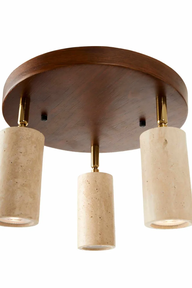 Nurtane taklampe - Beige og Valnøtt - Belysning - Innendørsbelysning & Lamper - Taklampe - Krystallkrone & takkrone