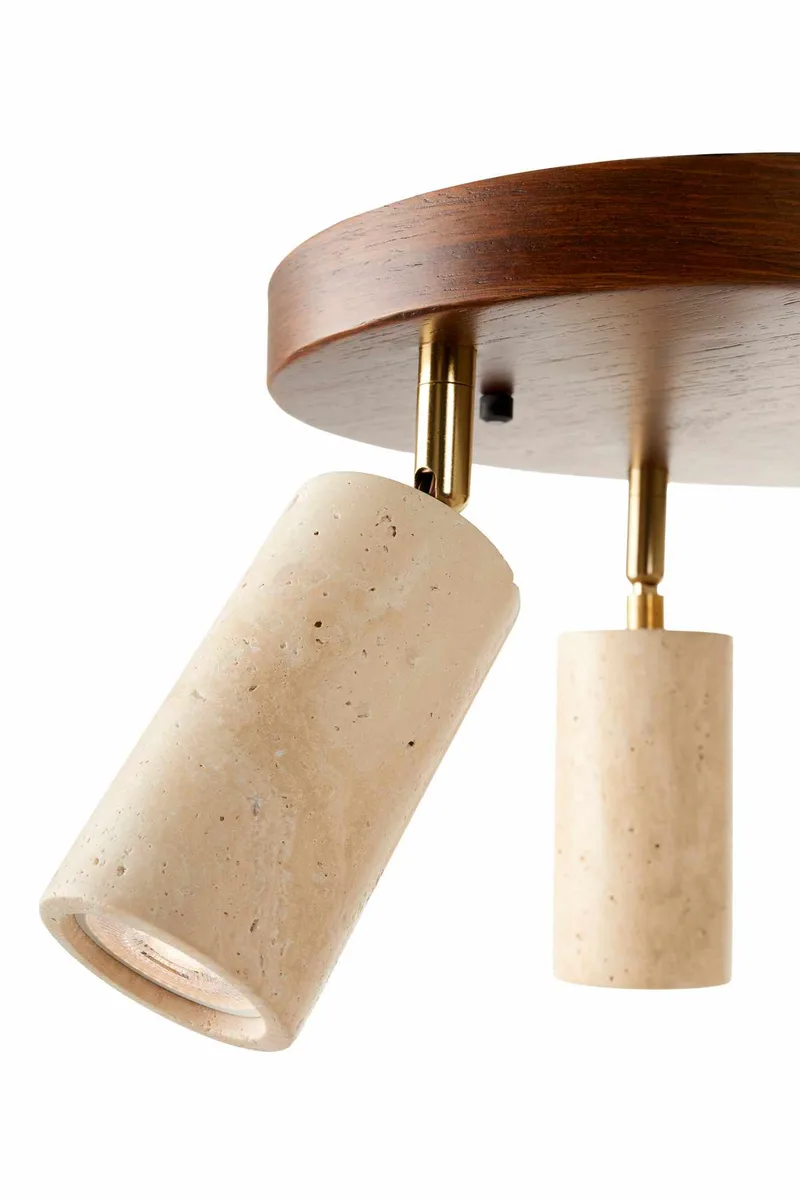 Nurtane taklampe - Beige og Valnøtt - Belysning - Innendørsbelysning & Lamper - Taklampe - Krystallkrone & takkrone